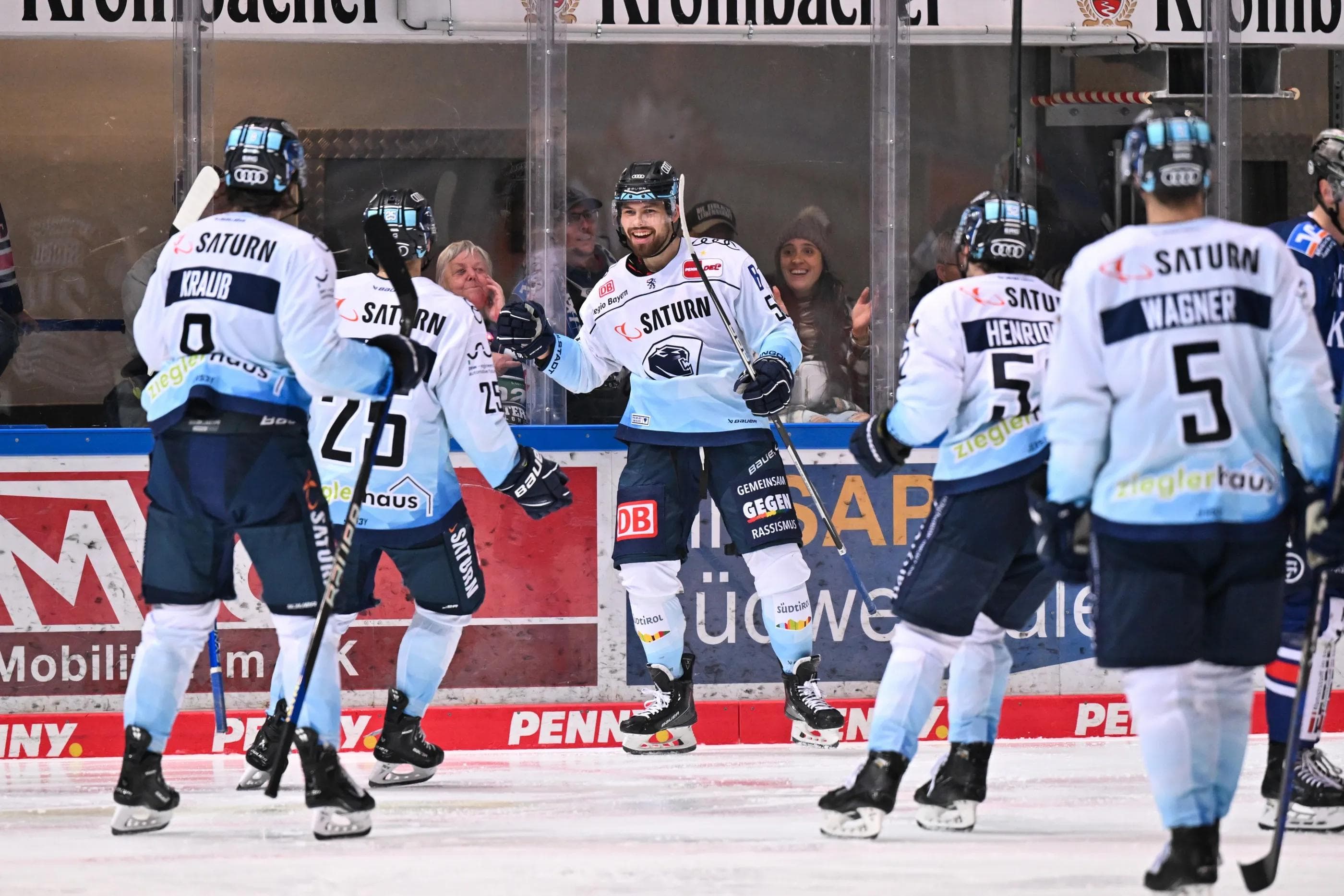 Souveränder Sieg. Die Panther treffen beim Auswärtsspiel in Iserlohn vier Mal.
Foto: DEL-Photosharing