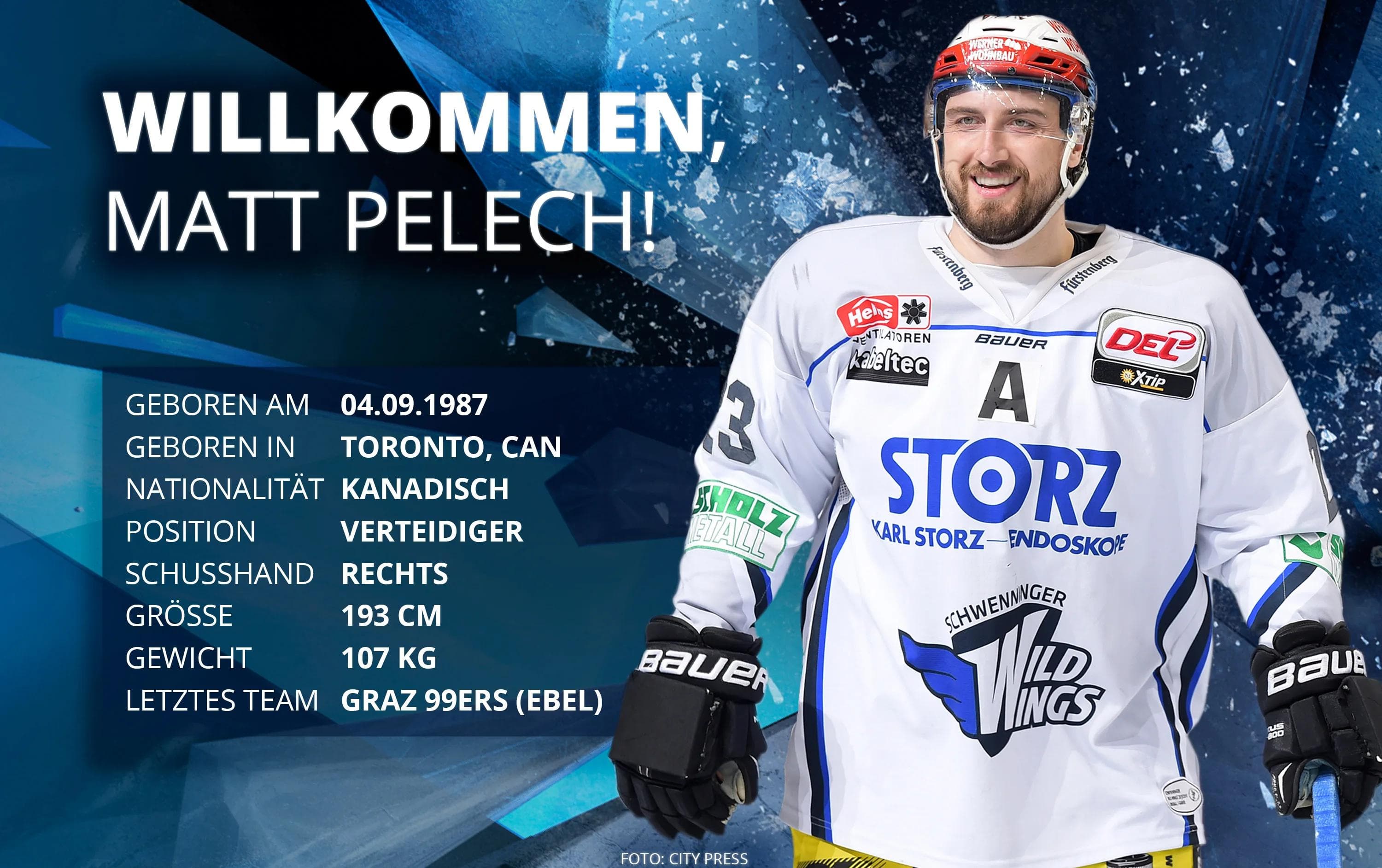 Matt Pelech kommt für die Defensive. Foto: City Press