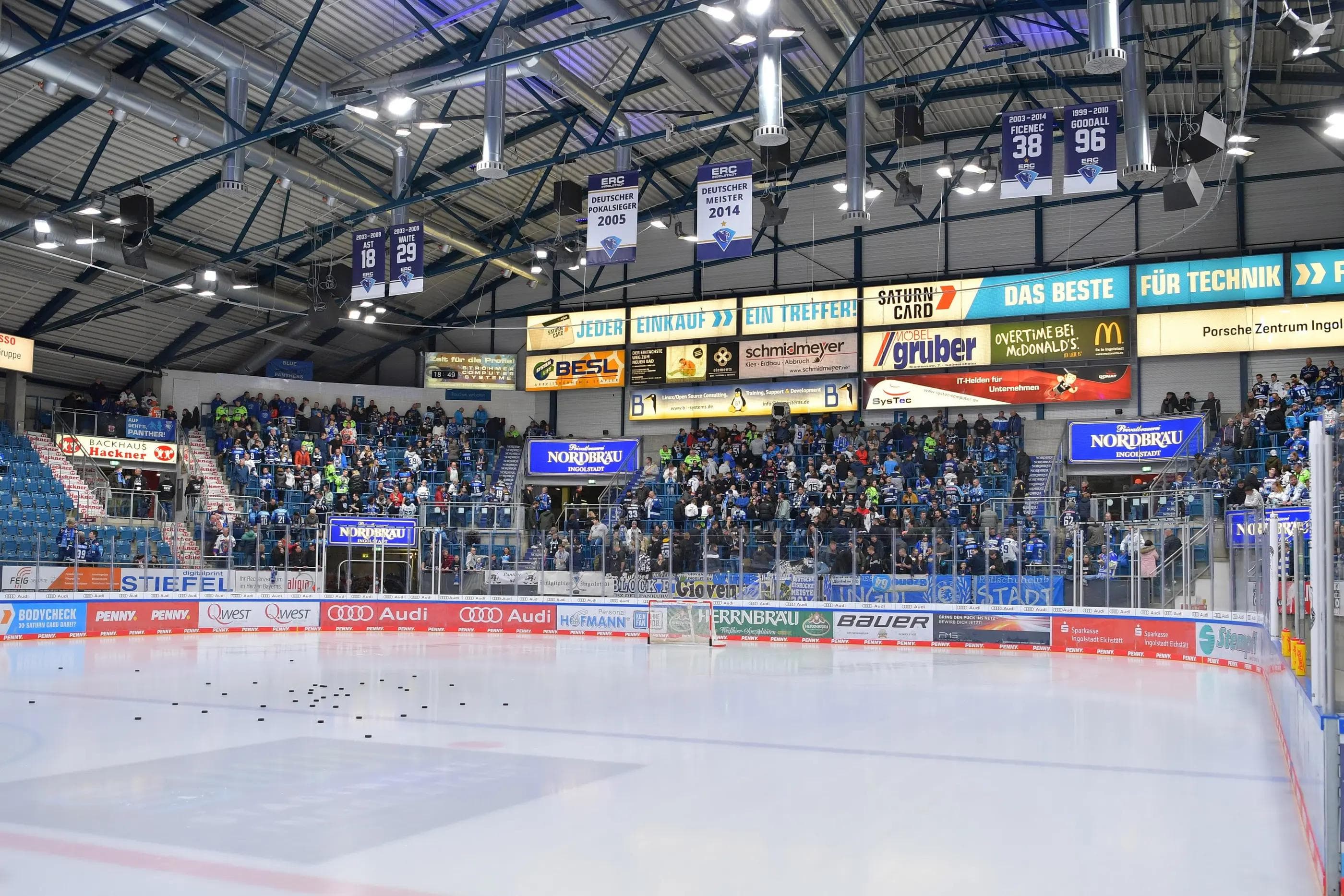 Im letzten Spiel vor der Länderspielpause empfangen die Panther in der SATURN-Arena den amteirenden Meister.
Foto: Johannes Traub/JT-Presse.de
