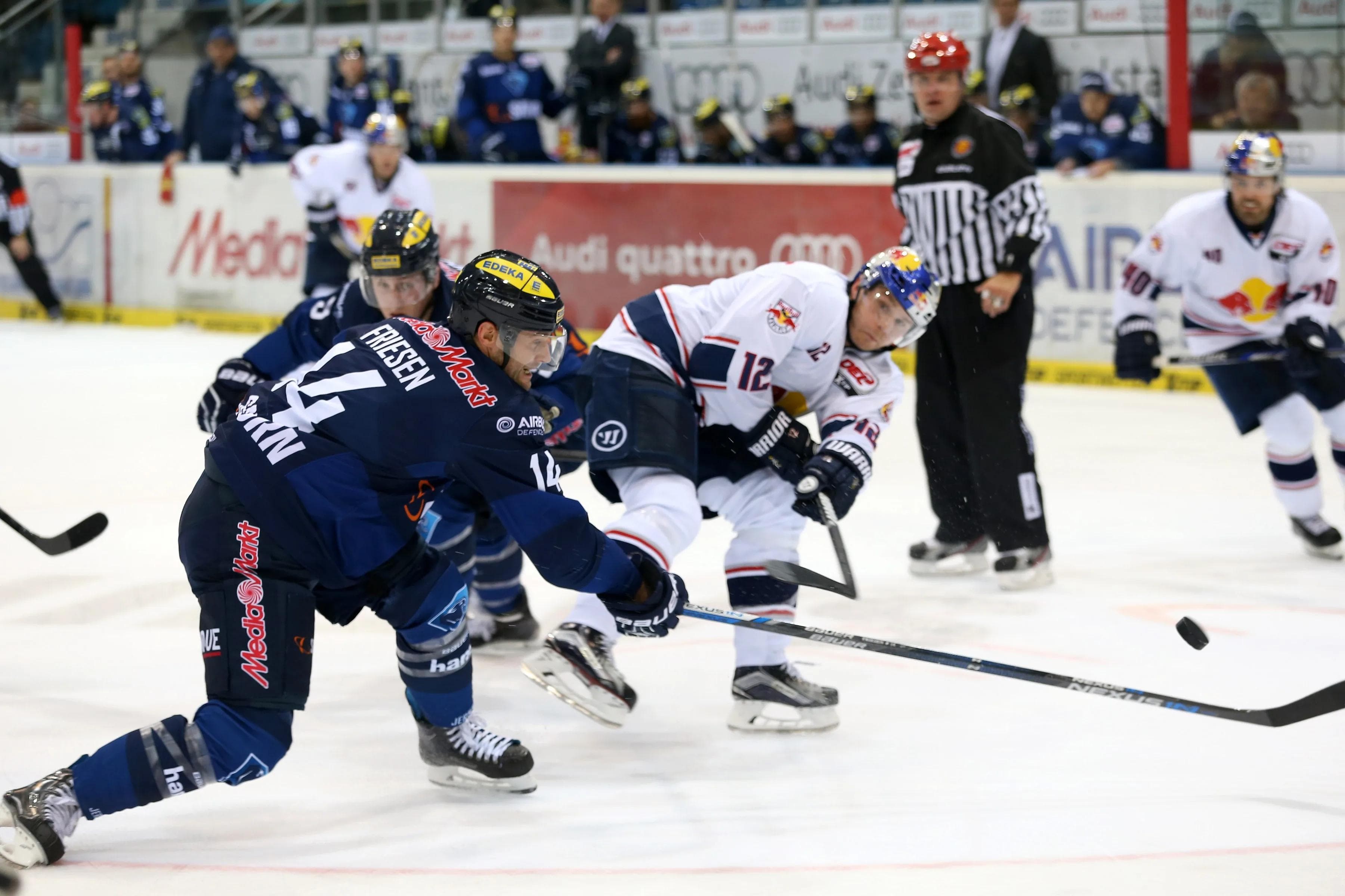 Dustin Friesen und seine Panther unterlagen nach Verlängerung. Foto (Archiv): Stefan Bösl / kbumm.de