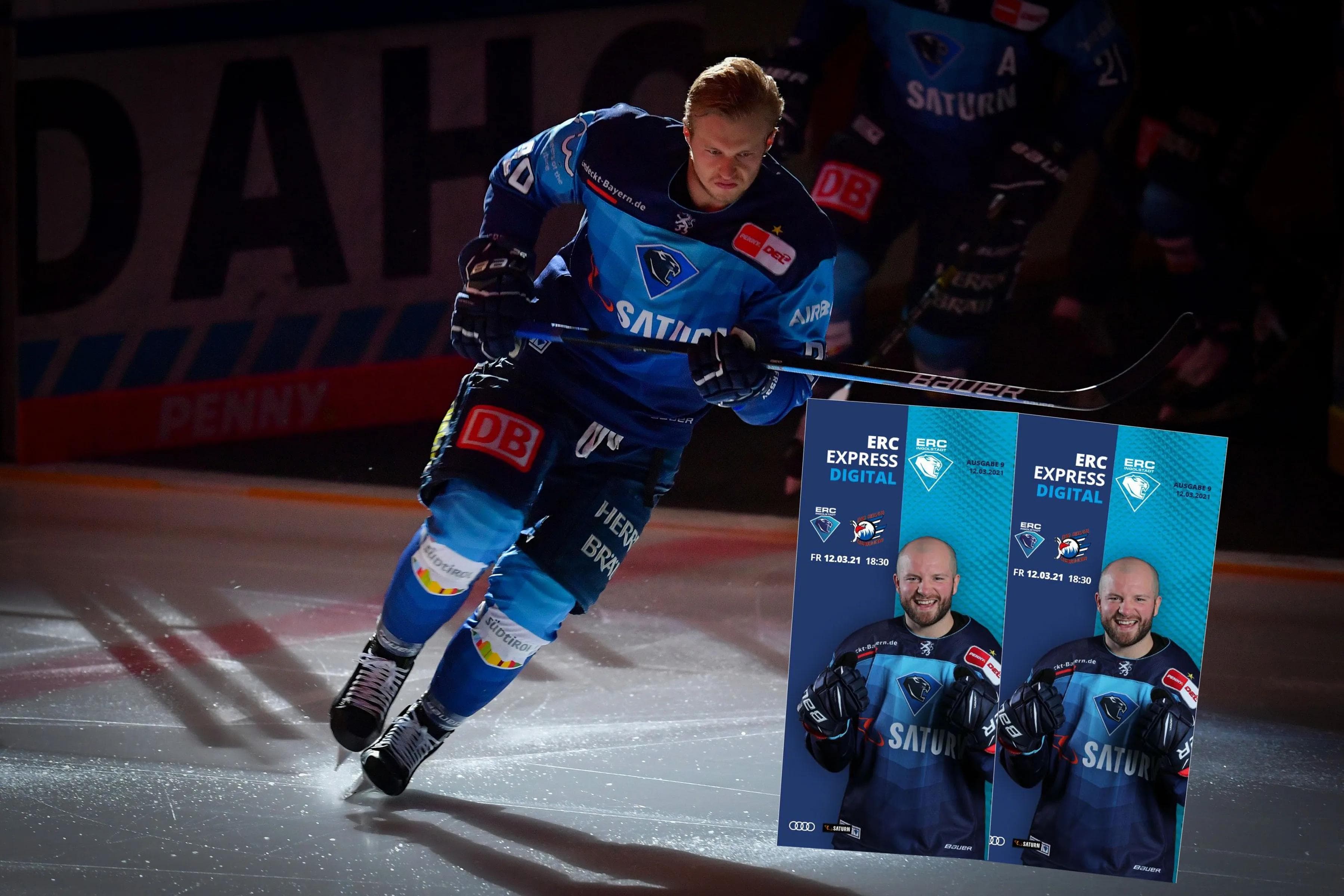 Bevor es für die Panther um Emil Quaas rausgeht zum Spitzenspiel, sind Sie mit dem ERC-Express bestens informiert.
Foto: Johannes Traub/JT-Presse.de