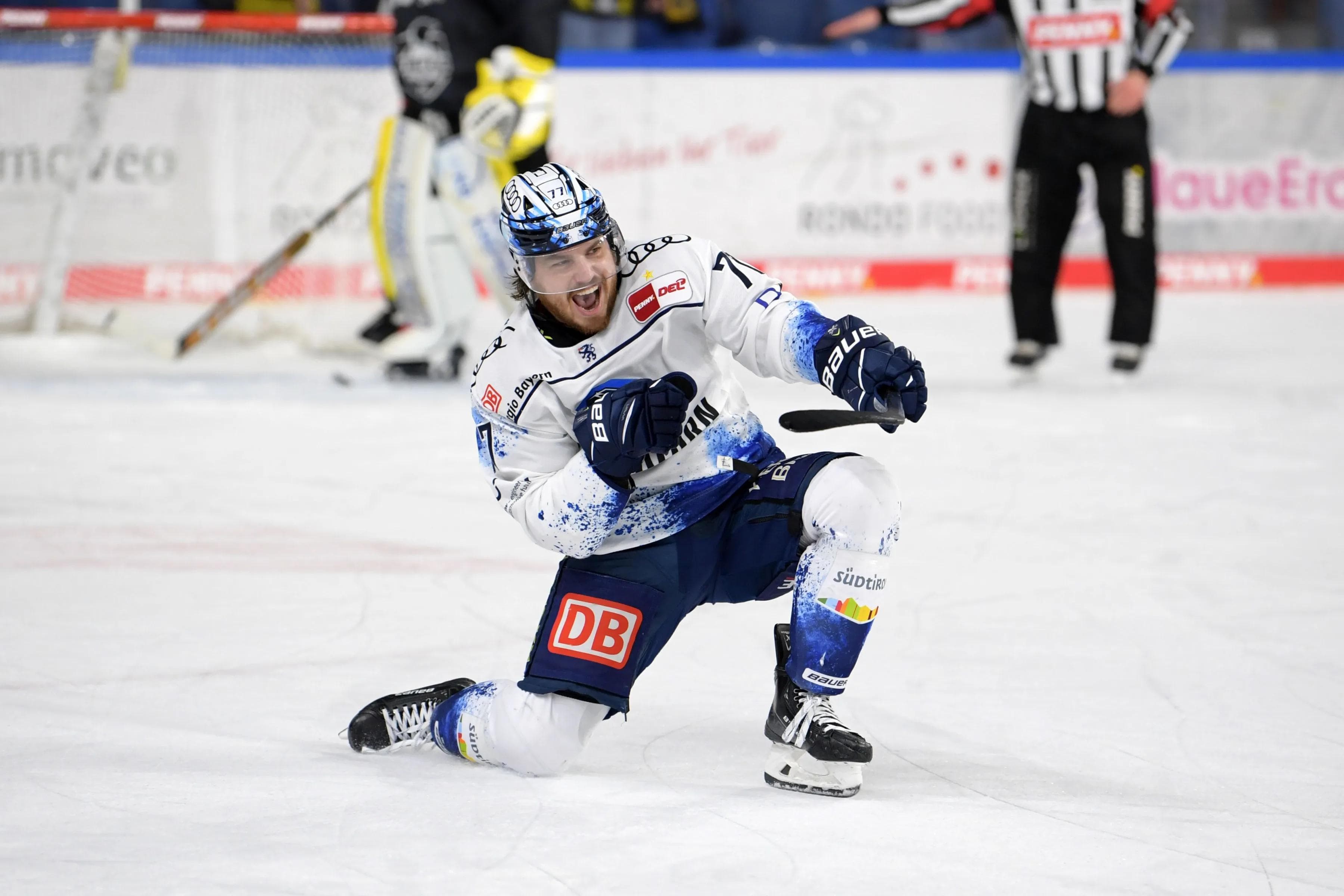 Chris Bourque bejubelt seinen Siegtreffer in der Verlängerung.
Foto: DEL-Photosharing