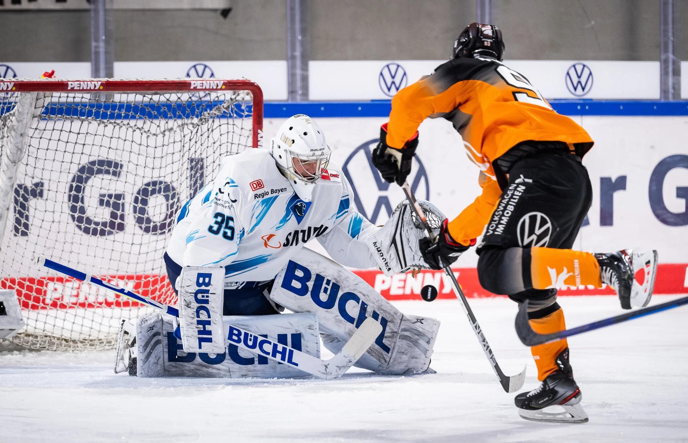 Nico Daws verhinderte mit zahlreichen Paraden eine noch höhere Niederlage.
Foto: DEL-Photosharing