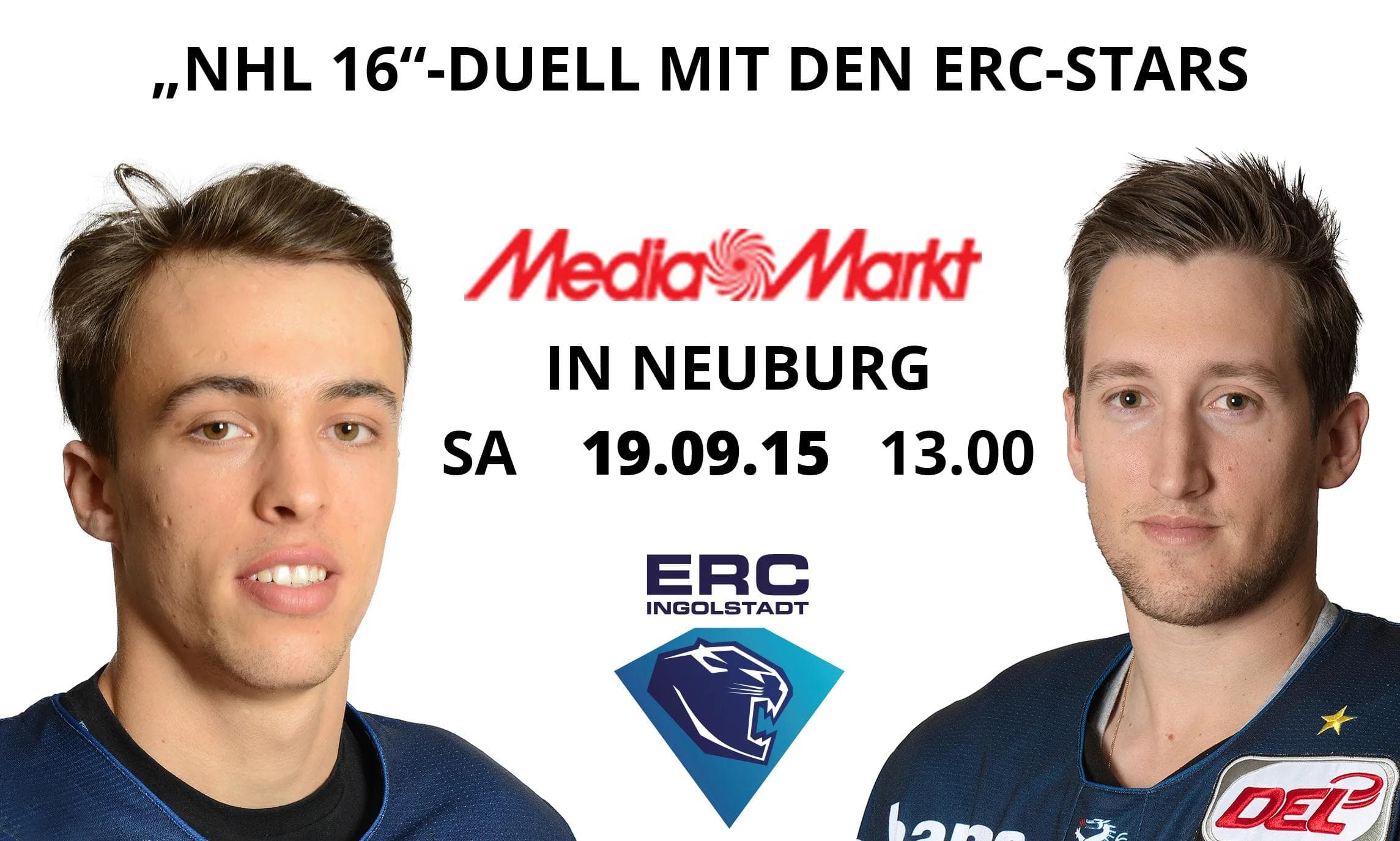 Zum Start der neuen Version des Spieleklassikers treten zwei ERC-Spieler gegen Fans an. Fotos: Traub/Strisch