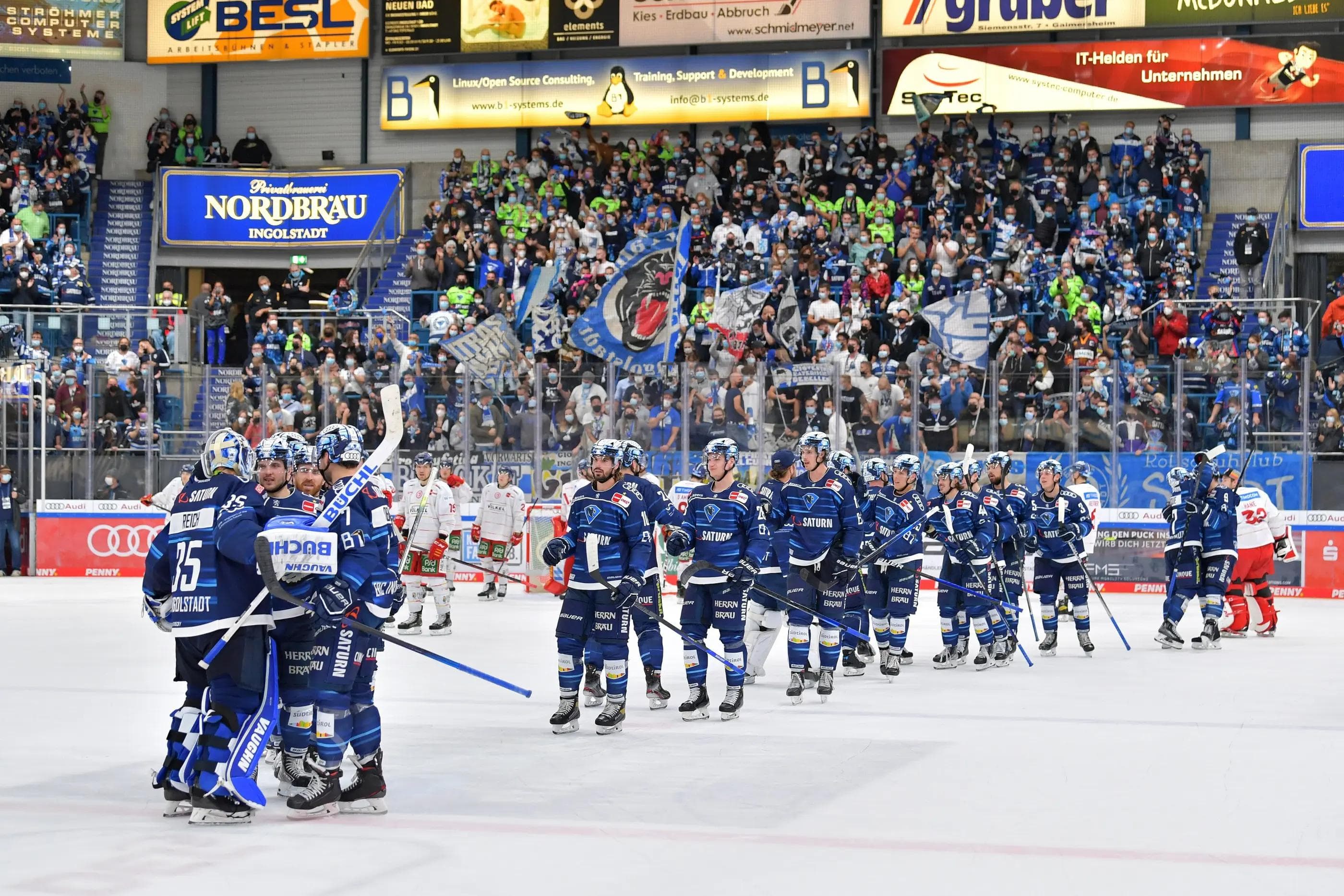 Am Wochenende können die Panther wieder vor Fans spielen.
Foto: Johannes Traub/JT-Presse.de