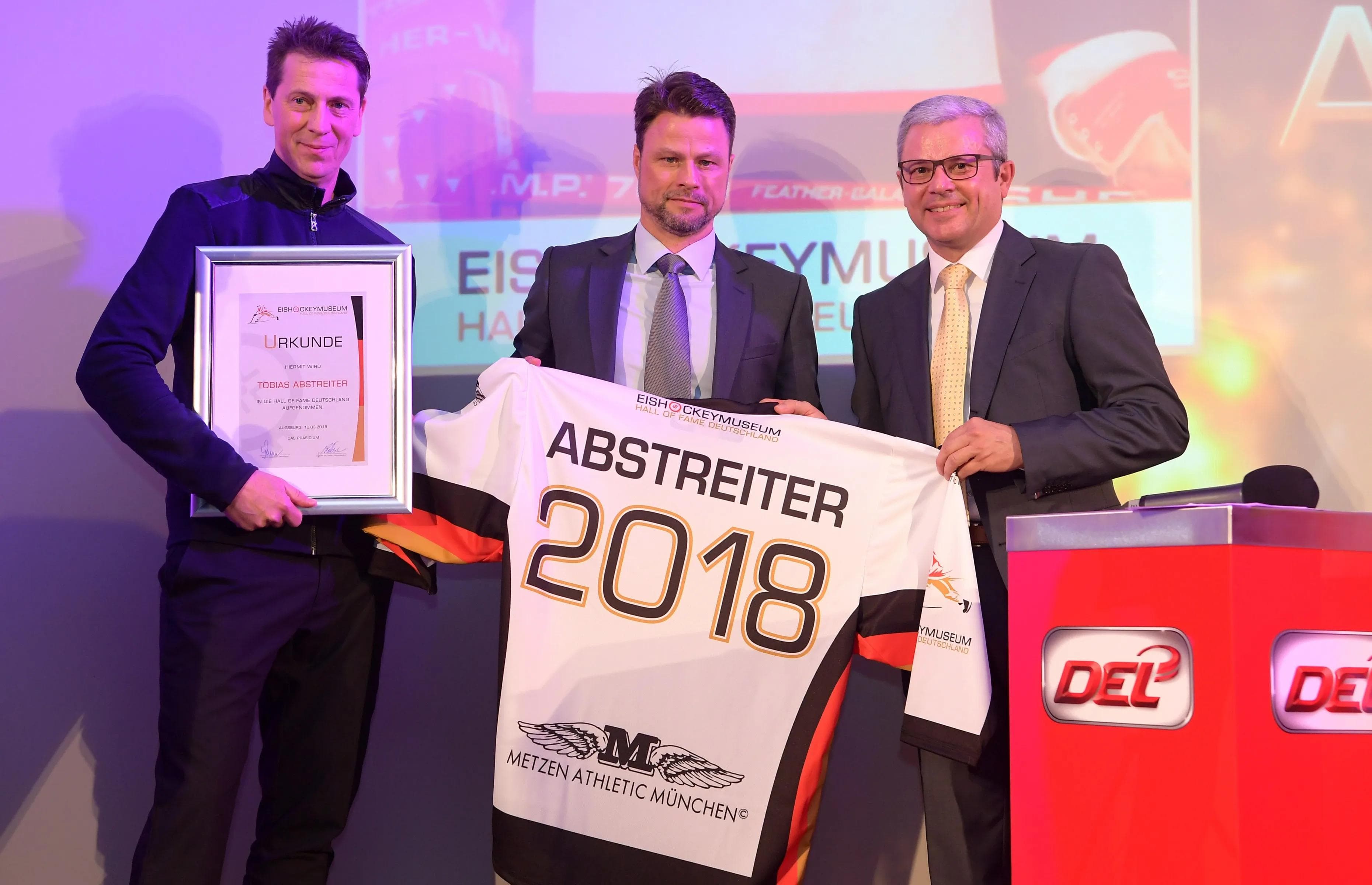 Tobias Abstreiter wurde wie Robert Hock in die deutsche Eishockey Hall of Fame aufgenommen. Foto: City-Press