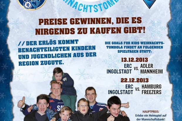 Goals for Kids-Weihnachtstombola:  Benachteiligten Kindern helfen!
