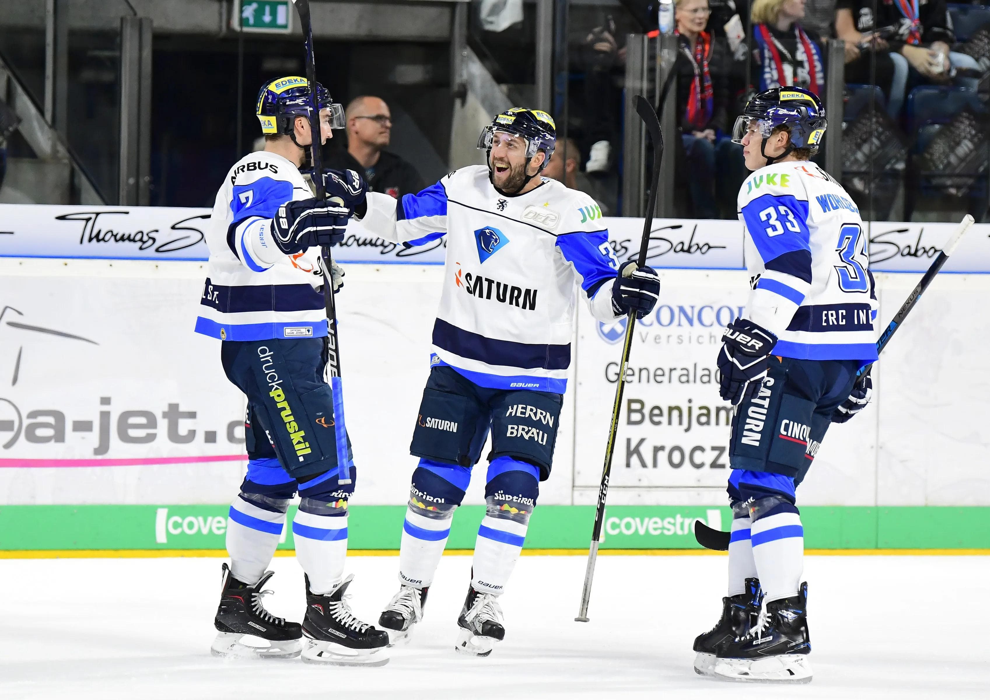 Colton Jobke traf zur ERC-Führung in einer packenden Partie. Foto: Schönberger / DEL-Photosharing