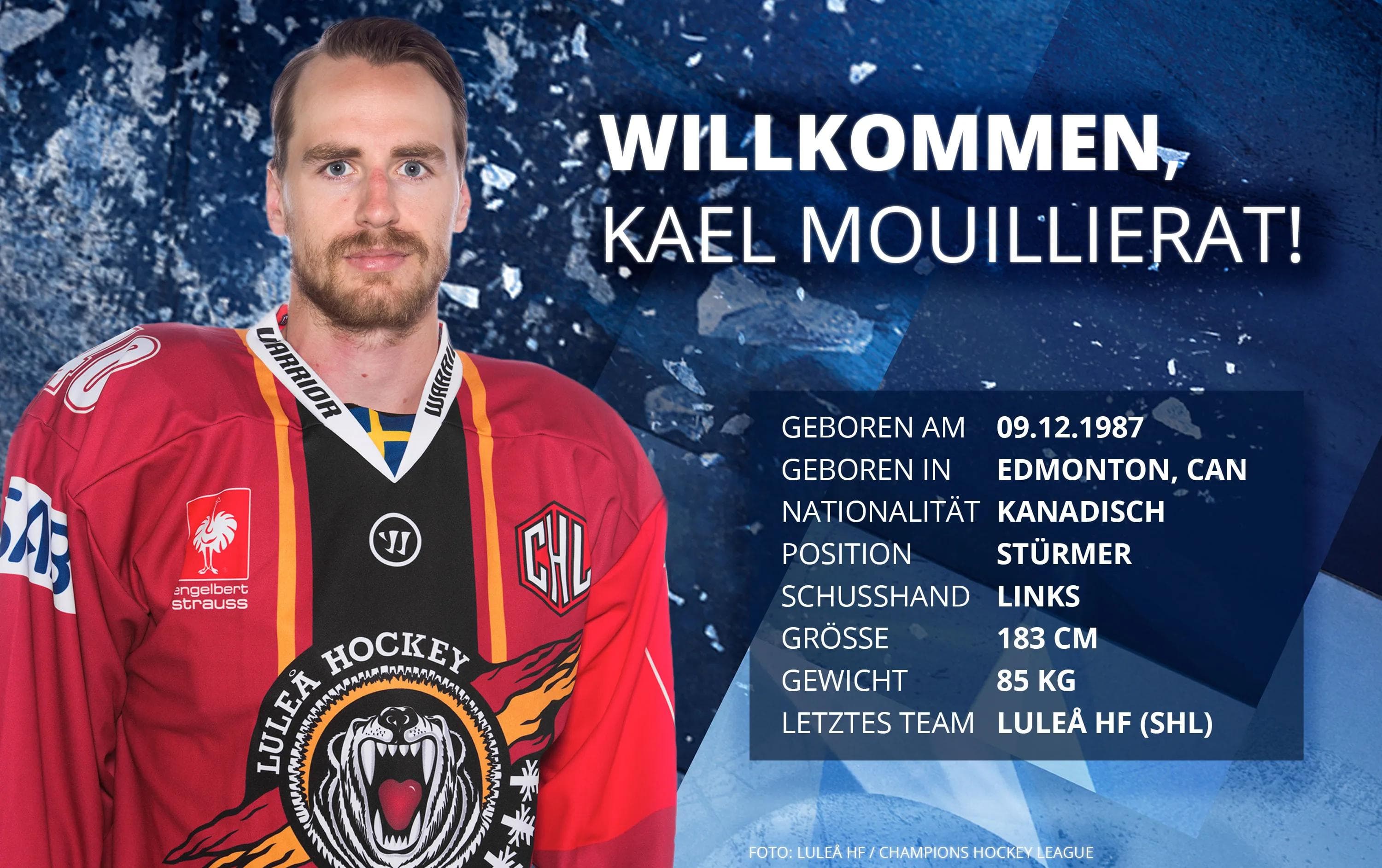 Neuzugang für den ERC: Kael Mouillierat verstärkt die Panther!