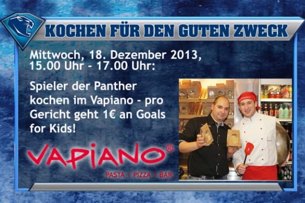 Kochen für den guten Zweck - ERC-Cracks zeigen vollen Einsatz für Goals for Kids!